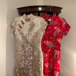 Elegant Floral Cheongsam Dresses